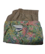 Landau Scrub Set Ladies M Medium Multicolor Floral Two Pocket Long-sleeved - $15.99