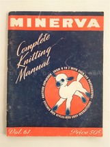 1942 Vintage Minerva Complete Knitting Manual Pattern Book W 98 Pages Wwii Era - £30.91 GBP