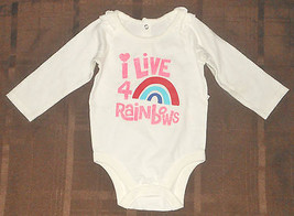 Infant Girls Old Navy Bodysuit TShirt Rainbows Size 12-18 Months NWT - $7.24