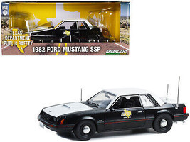 1982 Ford Mustang SSP Black White Texas Department of Public Safety 1/18 Diecast - £73.75 GBP