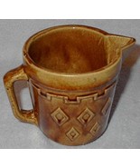 Vintage Heavy Brown Stoneware Quart Pitcher - $11.95