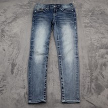 Vigoss Pants Womens 28 Blue Chelsea Skinny Low Rise Button Pocket Denim Jeans - £20.23 GBP