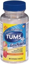 TUMS Chewy Bites Chewable Antacid Tablets with Gas Relief, Lemon &amp; Strawberry -  - £14.32 GBP