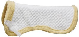 English Horse Saddle Pad White Quilted Cotton English Wither Relief Half... - $23.80