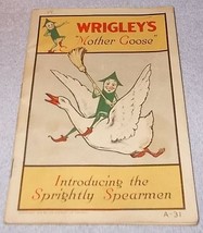 Wm Wrigley's Mother Goose Gum Advertise Verse Booklet 1915 Original - £35.20 GBP