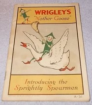 Wm Wrigley&#39;s Mother Goose Gum Advertise Verse Booklet 1915 Original - £35.84 GBP