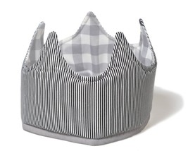 OSKAR&amp;ELLEN Kids Costume Crown Striped Grey Size 18M+ 505 - £17.20 GBP