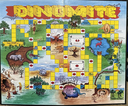 Game Parts Pieces Dinomite 1988 University Games Replacement Gameboard Only - $4.24