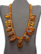 Estate Baltic Amber Chunky Freeform Nugget Necklace 20.5&quot; - £519.78 GBP