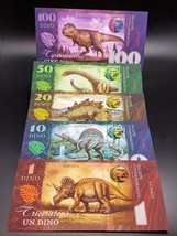 Rare Spanish Polymer Banknote set allusive to Dinosaurs ~ uncirculated - £15.68 GBP
