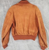 Dupont Suede by Campus Jacket Mens 46 Orange Distressed Vintage Bomber F... - $158.39