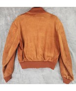 Dupont Suede by Campus Jacket Mens 46 Orange Distressed Vintage Bomber F... - £125.90 GBP