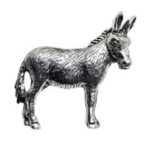 Donkey Badge Brooch Jack Ass Mule Jenny Pewter Badge Lapel Unisex By A R Brown - £6.43 GBP