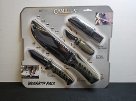 NEW Camillus Warrior Pack Hunting - Survival Knife, Saw, Stinger Knife, Sheaths! - £39.10 GBP