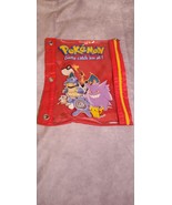 Vintage 2000 Pokemon Pikachu Pencil Pen Pouch Holder Bag 3 Ring 9&quot; Binde... - $39.99