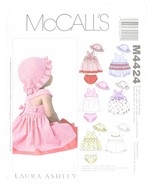 McCall's Patterns M4424OSZ M4424 Infants' Dresses, Rompers, Panties and Hat - $7.99