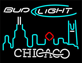 Bud light chicago city neon sign 16  x 16  thumb200