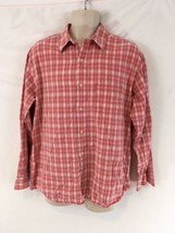 J Crew Mens M Pink Tartan Scotch Plaid Button Front Cotton Shirt - £9.34 GBP