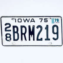 1978 United States Iowa Delaware County Passenger License Plate 28 BRM219 - £13.19 GBP