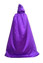 Womens Hooded Cloak Role Cape Play Costume lavender 150cm Large - £15.81 GBP