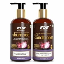 WOW Red Onion Hair Conditioner 300ML Red Onion Black Seed Oil Shampoo 300ML Pack - £29.86 GBP