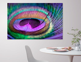 Peacock Feather Canvas Print Peacock Print Abstract Canvas Art Abstract ... - £39.16 GBP