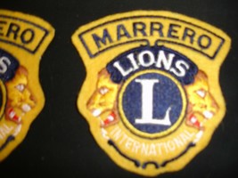 Lions Club Marrero vintage patches - £14.23 GBP