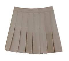 Women High Waist Solid Pleated Plus size Single Tennis Skirts (2XL,Khaki) - £18.91 GBP