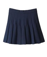 Women High Waist Solid Pleated Mini Slim Single Tennis Skirts ( 2xl, Dar... - $23.75