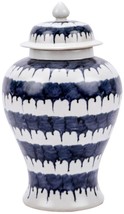 Temple Jar Vase Drip Lamp White Blue Colors May Vary Variable Porcelain - $379.00