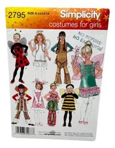 Simplicity 2795 Costumes Girls 3 to 8 Fairy Bee Ladybug more Pattern Uncut - $12.98