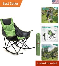 Portable Heavy Duty Folding Camp Rocker with Side Pockets – Stylish &amp; Fu... - $119.99