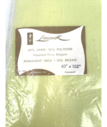 Vintage Tablecloth Linen Blend 60 x 102 Pale Light Green Belgium Leacock - €35,94 EUR