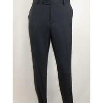 Men Renoir Suit Super 140 Wool Side Vent Slim Fit English Plaid 559-3 Navy Blue image 13