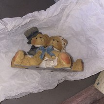 Cherished Teddies Robbie &amp; Rachel &quot;Love Bears All Things&quot; Bride and Groo... - £3.89 GBP