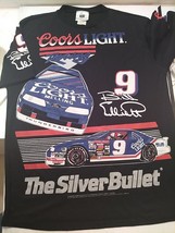 Vtg NASCAR Bill Elliot Racing Shirt AOP All Over Puff Print Size L DeadStock - £223.69 GBP