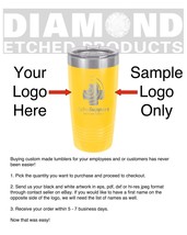 ENGRAVED Custom Personalized Name/Logo 20oz Stainless Steel Tumbler Yell... - $22.95