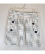 Tibi Size 4 Womens Polka Dots Full A Line Skirt  Mini Black White - $24.69 CAD
