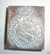 Vintage Wood &amp; Metal Millendel Printers Block Letterpress - $17.82