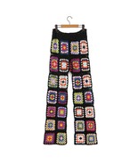 Women Bohemian Multi Colored Granny Square Hand crochet Patchwork Beach ... - £47.16 GBP