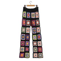 Women Bohemian Multi Colored Granny Square Hand crochet Patchwork Beach Cover Up - £47.16 GBP