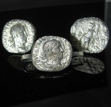 Roman Coin Cufflinks Ancient Tie Clip Vintage Napoleon Emperor Medieval Renaissa - £179.85 GBP