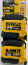 DeWalt - DWHT79325Z - ATOMIC 25 ft. x 1-1/8 in. Tape Measure - Pack of 2 - £39.58 GBP