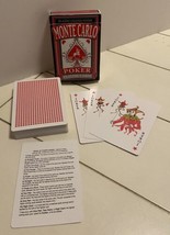 Monte Carlo Poker Playing Cards Deck Plastic Coated - £6.40 GBP