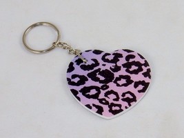 24 Nail File Key Rings ~ Heart Shape w/Pink Leopard Print, Party Favor Giveaways - £8.57 GBP