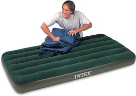 Intex Prestige Downy Airbed Kit With Hand Held Battery Pump, Twin - £34.71 GBP