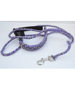 550 Paracord Dog Collar &amp; Leash Set 15&quot; - 25&quot; Collar 6 foot Leash (Purple) - $23.07 CAD