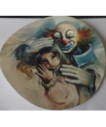 1 Clown and Girl Waterslide Ceramic Decals  8.5&quot; - Vintage - $6.59 CAD