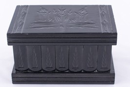 Impossible Lock Box Wooden Carved Black Jewelry Keepsake Check Video Tut... - £49.89 GBP