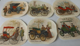 6 Antique Autos Waterslide Ceramic Decals  3&quot; - Vintage - £2.94 GBP